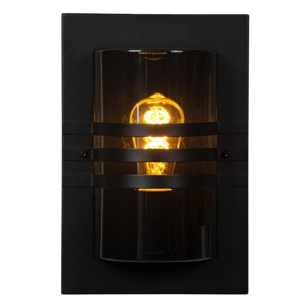 Lucide PRIVAS - Wandlamp Binnen/Buiten - 1xE27 - IP44 - Zwart - detail 1